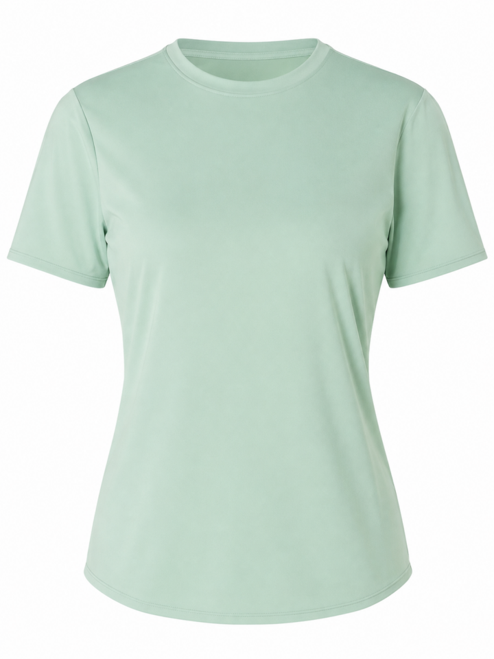 Light Mint Green Crew Neck Short Sleeve T-Shirt